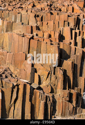 Organ pipes, basalt, Damaraland, Namibia Stock Photo