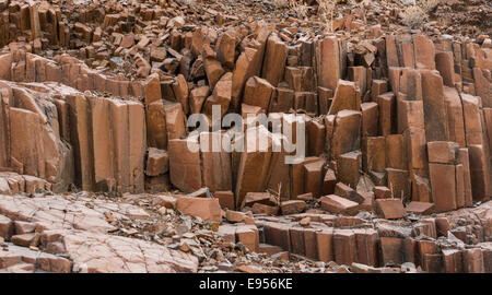 Organ pipes, basalt, Damaraland, Namibia Stock Photo