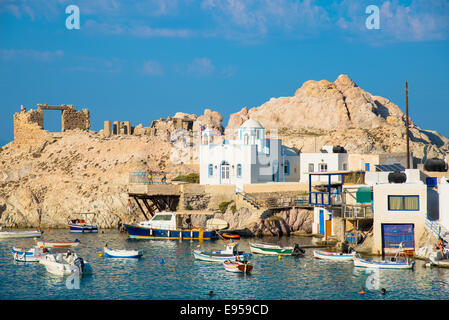 firopotamos bay at milos in greece Stock Photo