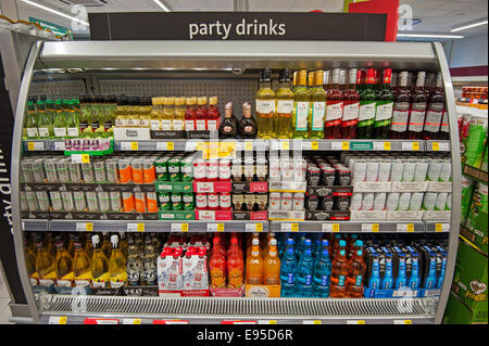 Supermarket party drinks and alcopops Stock Photo