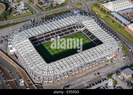 An aerial view of the iPro Stadium, home of Derby County FC. Stock Photo