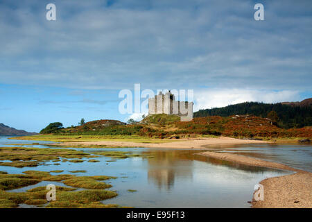 Castle Tioram and Loch Moidart, Doirlinn, Moidart, Lochaber Stock Photo