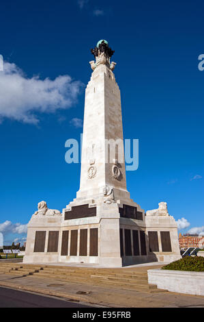 The Portsmouth Naval Memorial on Southsea Common commemorating members of the Royal Navy who had no known grave Stock Photo