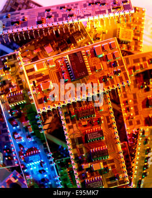 Abstract Image of Electronic Circuit Board Stock Photo
