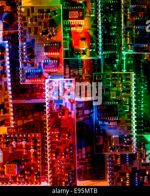 Abstract Image of Electronic Circuit Board Stock Photo