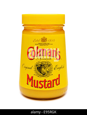Colmans Mustard, Cut Out. Stock Photo