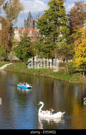 Strelecy island view, Prague Czech Republic Stock Photo