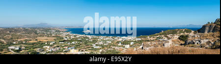 Panoramic view over Kefalos and the Mediterranean sea, island of Kos, Greece Stock Photo