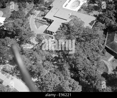 [Aerial View, Theodore Newton Law Residence, Houston, Texas ?] Stock Photo