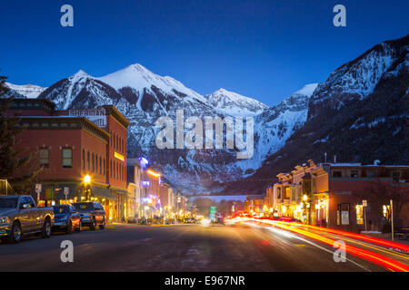 Main Street, Telluride, Colorado. Stock Photo