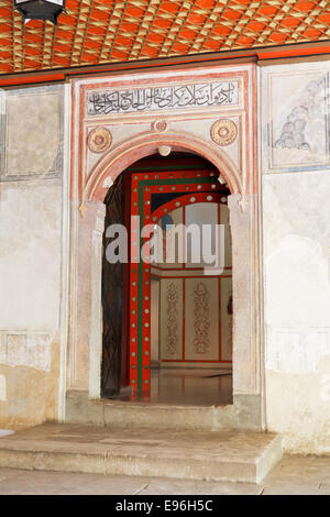 BAKHCHYSARAI, RUSSIA - OCTOBER 1, 2014: door of Khan's Palace (Hansaray) in Bakhchisaray city. The palace built in the 16th cent Stock Photo