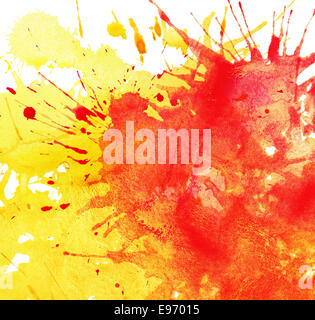 Abstract watercolor, ink splashes Stock Photo