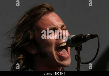 'Supergrass',  T In The Park music festival, Balado, Scotland, 2003. Stock Photo