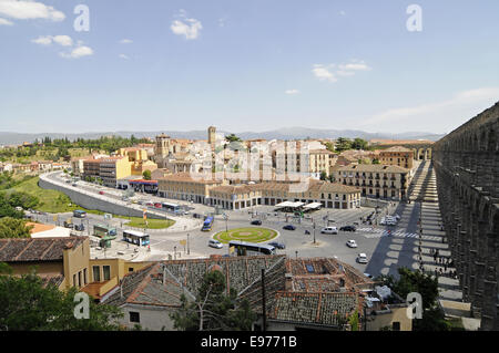 Plaza de la Artilleria square, Segovia, Spain Stock Photo