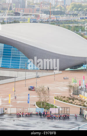 Early morning views over the Queen Elizabeth II Olympic Park, Stratford, London E20. PHILLIP ROBERTS Stock Photo