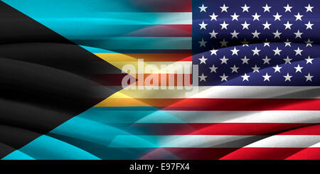 USA and Bahamas. Relations between two countries. Conceptual image. Stock Photo