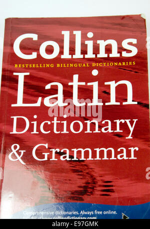 Collins Latin dictionary and grammar book. Stock Photo