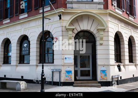 The Old Bank bookshop in Margate is in the corner premises of the now closed Midland Bank. Stock Photo