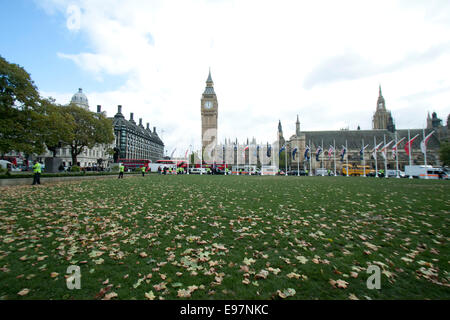 Westminster, London, UK. 21st October 2014. Police clear protesters from Occupy democracy in Parliament Square Credit:  amer ghazzal/Alamy Live News Stock Photo