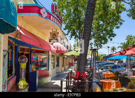 Restaurant on State Street in downtown Carlsbad, San Diego County, California, USA Stock Photo