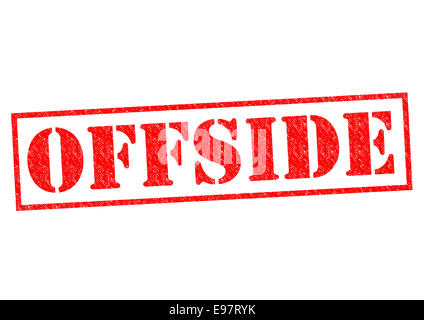 OFFSIDE red Rubber Stamp over a white background. Stock Photo