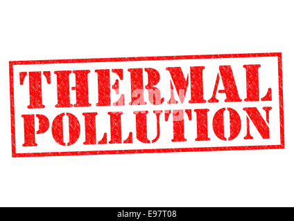 THERMAL POLLUTION red Rubber Stamp over a white background. Stock Photo