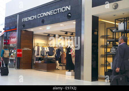 French connection at sydney kingsford smith airport departure lounge terminal 2 concourse area with shops and restaurants,new south wales ,australia Stock Photo