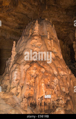 Natural Bridge Caverns in Central Texas near San Antonio. Stock Photo