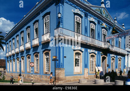 Colonial balconies on facade in Sao Joao del Rei, Brazil Stock Photo - Alamy