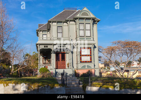 Victorian homes in Angelino Heights. Los Angeles, California, USA Stock Photo