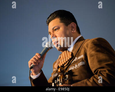 Soloist-mariachi ensemble Los Camperos Stock Photo