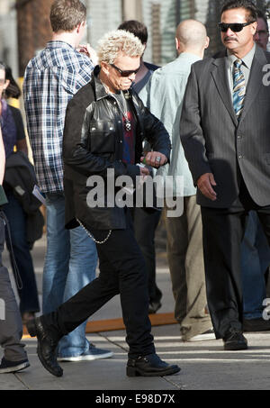 Hollywood, California, USA. 21st Oct, 2014. Billy Idol arrived early to Jimmy Kimmel Live! for sound check at the El Capitan Theatre in Hollywood on Tuesday October 21, 2014. Credit:  David Bro/ZUMA Wire/Alamy Live News Stock Photo