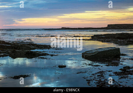 Beadnell Bay at Sunrise. Northumberland, UK Stock Photo