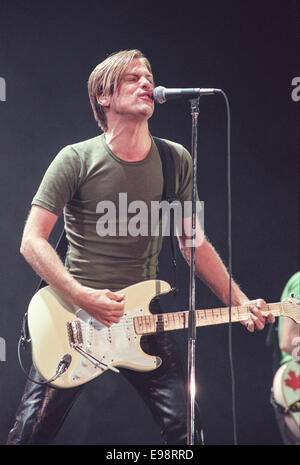 Canadian Bryan Adams in concert at Glasgow SECC, in Glasgow, Scotland, in 1996. Stock Photo