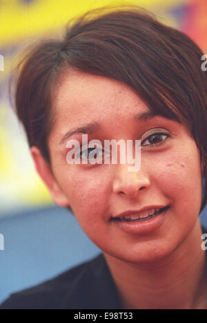 Sonya of Echobelly at 'V97' music festival, in England, in August 1997. Stock Photo