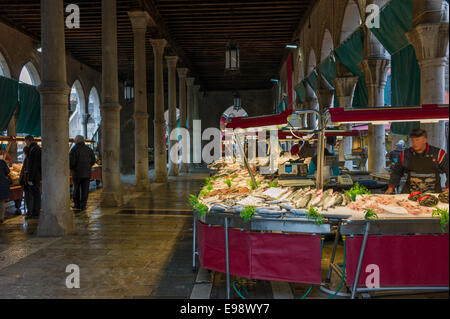 Rialto Fish market, Venice, Italy. Stock Photo