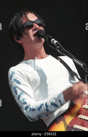 James at 'T In The Park' music festival, in Scotland, in 1999. Stock Photo