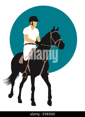 Equestrian sports design Stock Photo