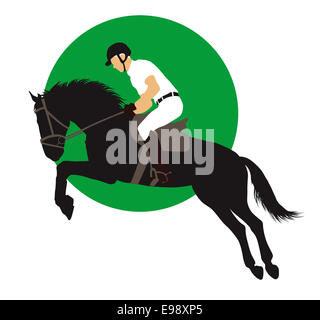 Equestrian sports design Stock Photo