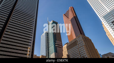 Various office buildings in the downtown financial district in Toronto Ontario Canada. Stock Photo