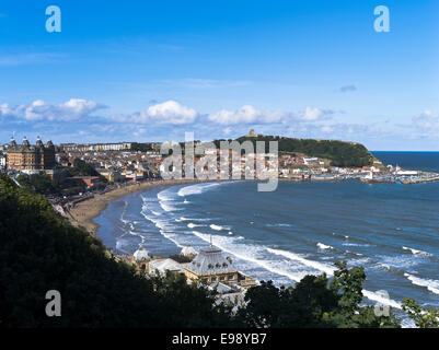 dh South Bay SCARBOROUGH NORTH YORKSHIRE futurist south beach scarborough castle harbour sea summer uk seaside sands england coast town Stock Photo