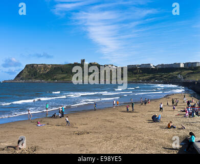 dh North Bay SCARBOROUGH NORTH YORKSHIRE People bathers North Beach sands seaside uk sea summer Stock Photo