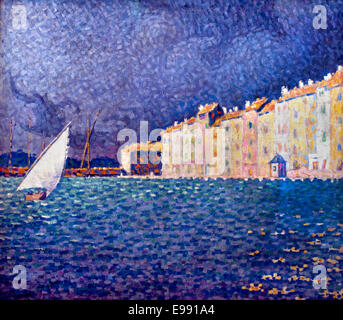 L'Orage - Thé Storm (Saint Tropez) 1895 Paul Signac 1863-1935 France French Stock Photo