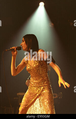 PJ Harvey in concert at Glasgow Barrowlands, in Glasgow, Scotland, in Sept 2001. Stock Photo