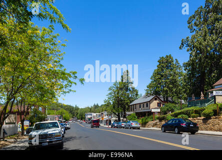 Main Street in the historic old town of Julian, San Diego County, California, USA Stock Photo