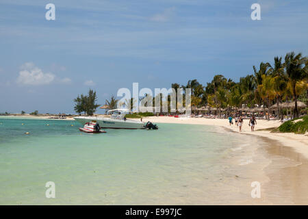 Mauritius beach - Belle Mare beach view, east coast, Mauritius Stock Photo