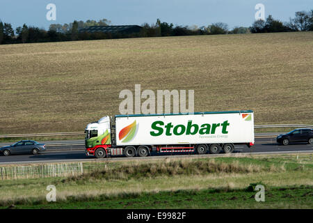 Eddie Stobart lorry on M40 motorway, Warwickshire, UK Stock Photo