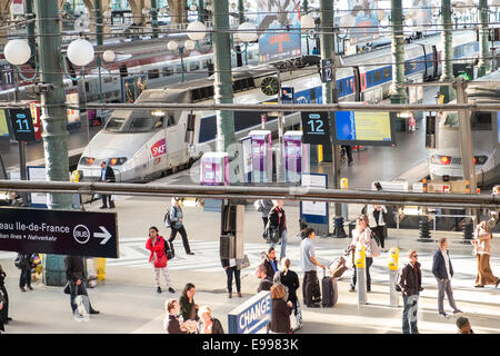 At Gare du Nord,train station,Paris,France Stock Photo