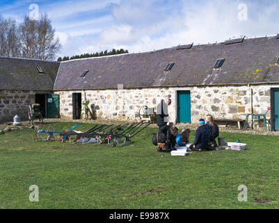 dh Highland Folk Museum NEWTONMORE INVERNESSSHIRE RSPB showing children river bugs child discovery scotland Stock Photo