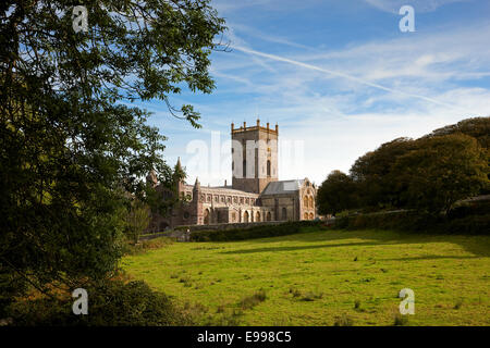 St David's Cathedral, Pembrokeshire National Park, Wales UK Stock Photo